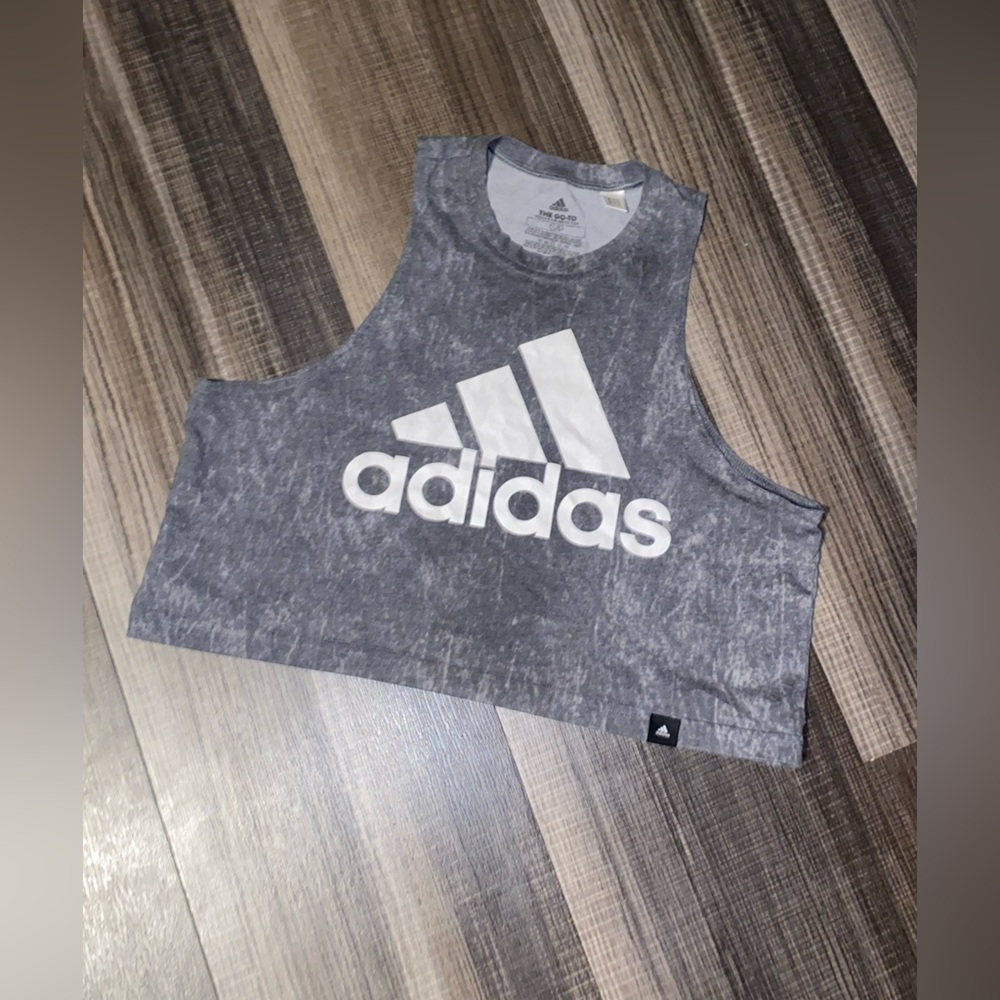 Adidas Heather Gray Athletic Top